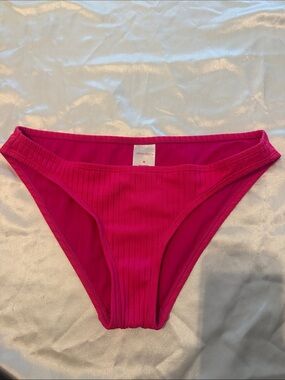 Xhilaration Bright Pink Ribbed Bikini Bottoms